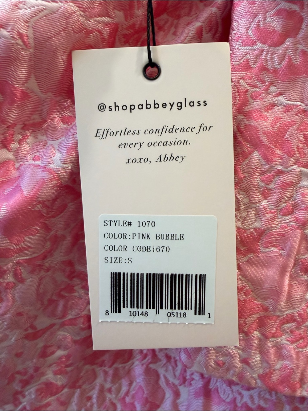 Caroline Gown Pink Bubble Jacquard
Abbey Glass - Picture 8 of 9